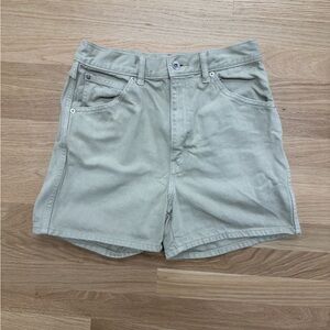 Uniqlo Olive Green Denim Shorts